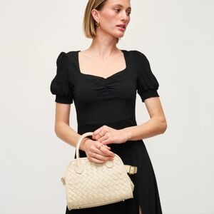 NWT Urban Expression Kristie Crossbody Elegant Cream Woven Handbag